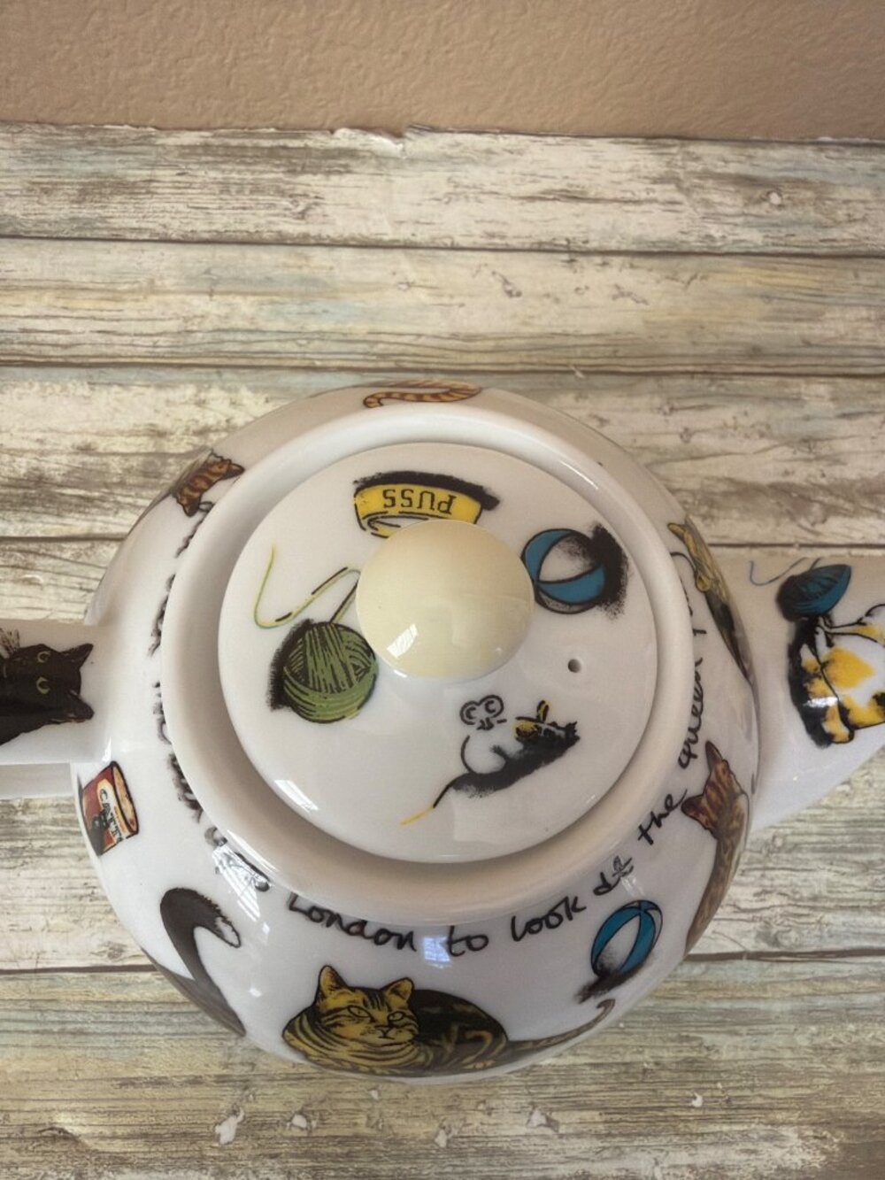Paul Cardew Cat Kit-Tea Teapot Kitty Cat Where Have You Been Ceramic England - Picture 7 of 15